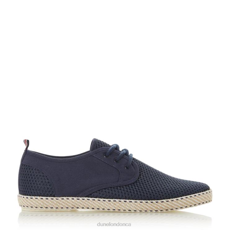 Dune London Flash Men Mesh Lace-Up Espadrilles Navy 2Z0DB676
