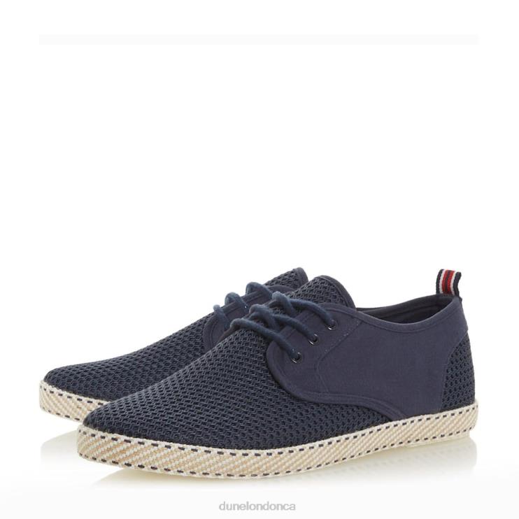 Dune London Flash Men Mesh Lace-Up Espadrilles Navy 2Z0DB676