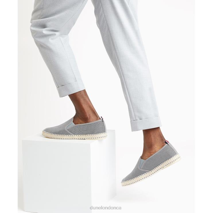 Dune London Flin Men Mesh Espadrille Shoes Grey 2Z0DB894