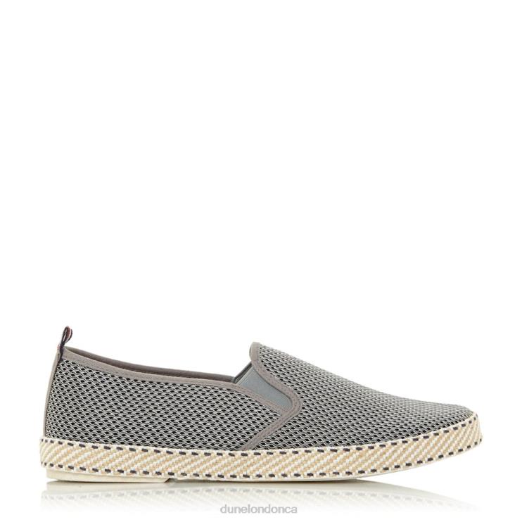 Dune London Flin Men Mesh Espadrille Shoes Grey 2Z0DB894