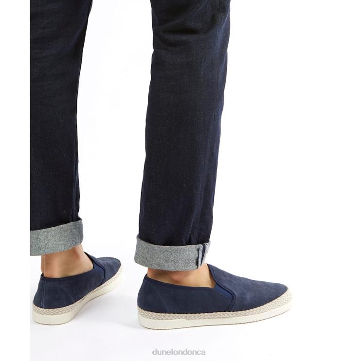 Dune London Fransisco Men Suede Plimsolls Navy 2Z0DB844