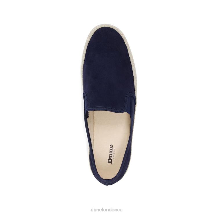 Dune London Fransisco Men Suede Plimsolls Navy 2Z0DB844