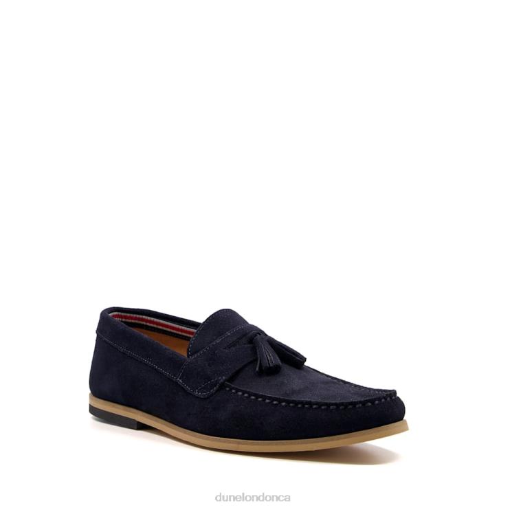 Dune London Bart Men Suede Loafers Navy 2Z0DB791