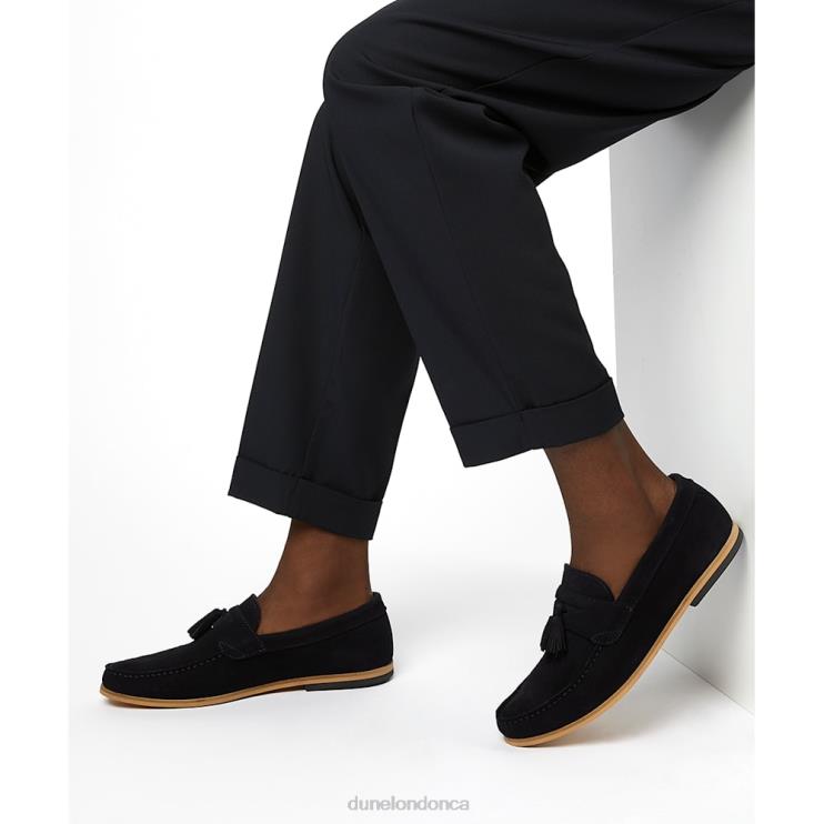 Dune London Bart Men Suede Loafers Navy 2Z0DB791