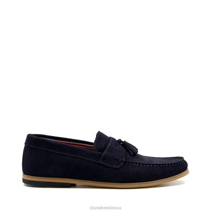 Dune London Bart Men Suede Loafers Navy 2Z0DB791