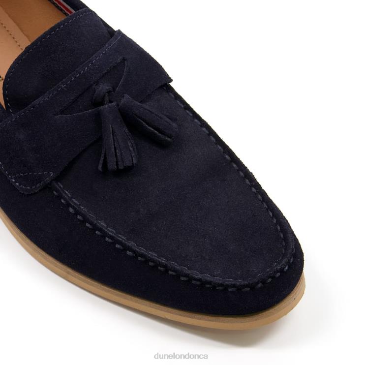 Dune London Bart Men Suede Loafers Navy 2Z0DB791