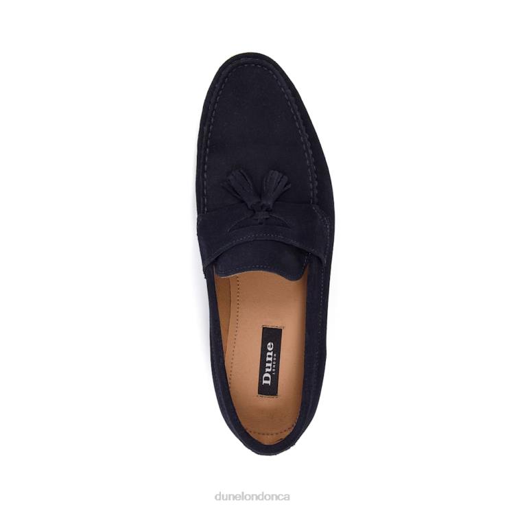 Dune London Bart Men Suede Loafers Navy 2Z0DB791