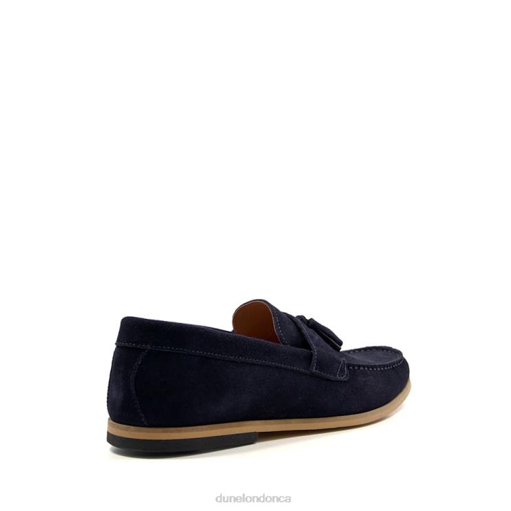 Dune London Bart Men Suede Loafers Navy 2Z0DB791