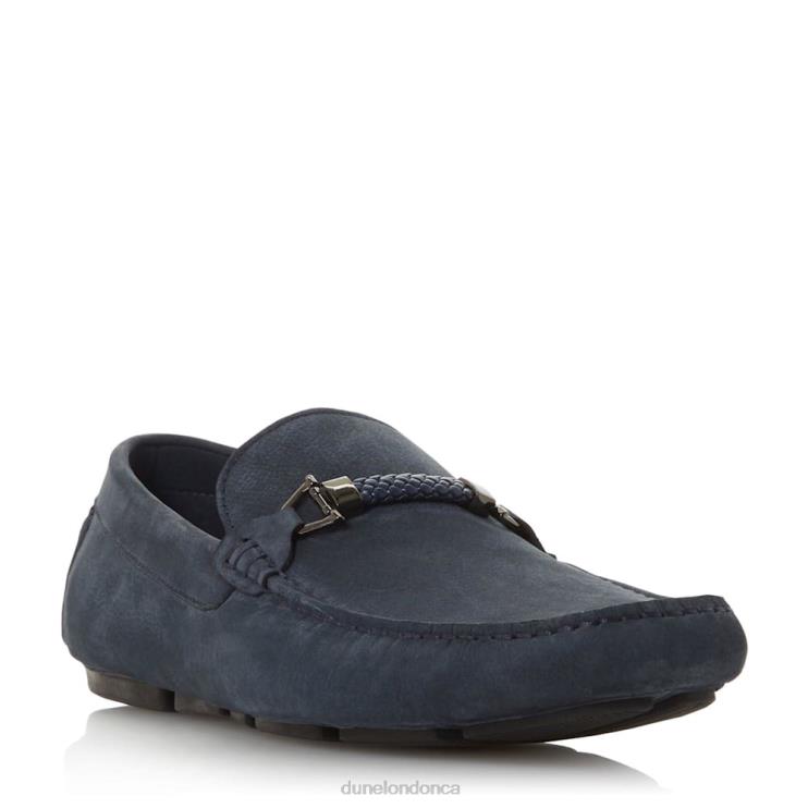 Dune London Beacons Men Square Toe Moccasin Loafer Navy 2Z0DB766