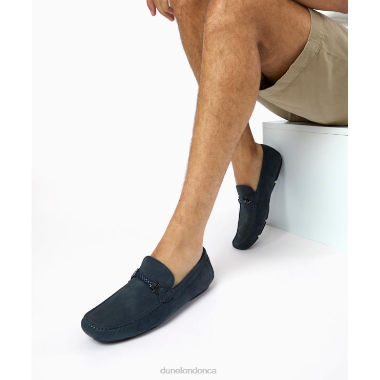 Dune London Beacons Men Square Toe Moccasin Loafer Navy 2Z0DB766
