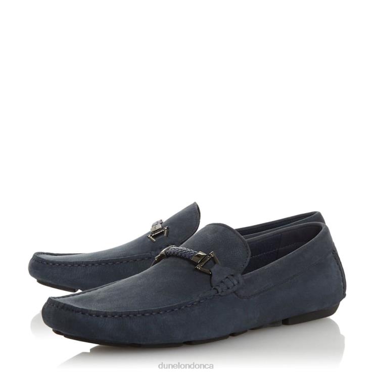 Dune London Beacons Men Square Toe Moccasin Loafer Navy 2Z0DB766