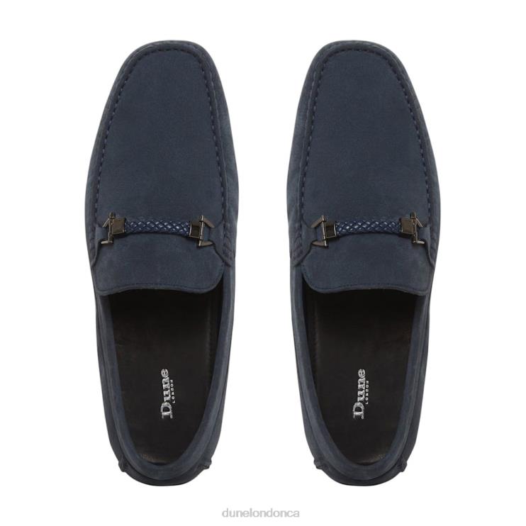 Dune London Beacons Men Square Toe Moccasin Loafer Navy 2Z0DB766