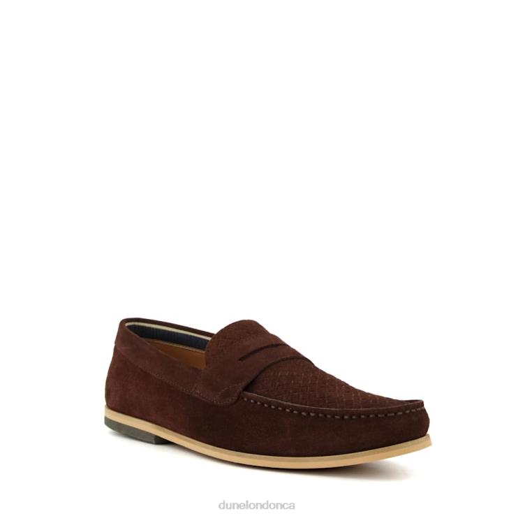 Dune London Beato Men Saddle-Trim Loafers Brown 2Z0DB780