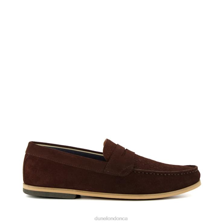 Dune London Beato Men Saddle-Trim Loafers Brown 2Z0DB780