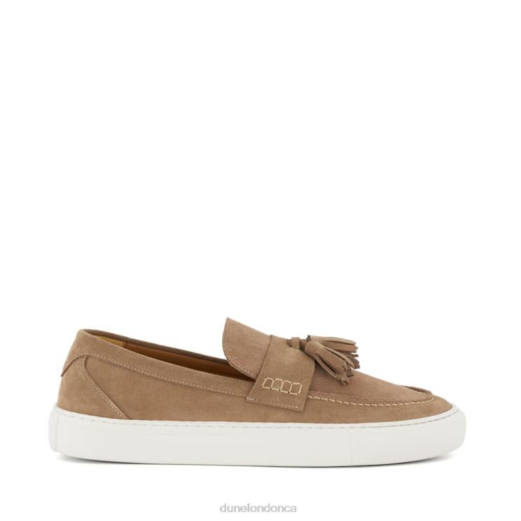 Dune London Beddow Men Tassel-Trim Casual Suede Loafers Taupe 2Z0DB699