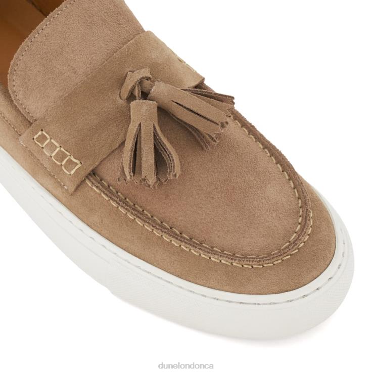 Dune London Beddow Men Tassel-Trim Casual Suede Loafers Taupe 2Z0DB699