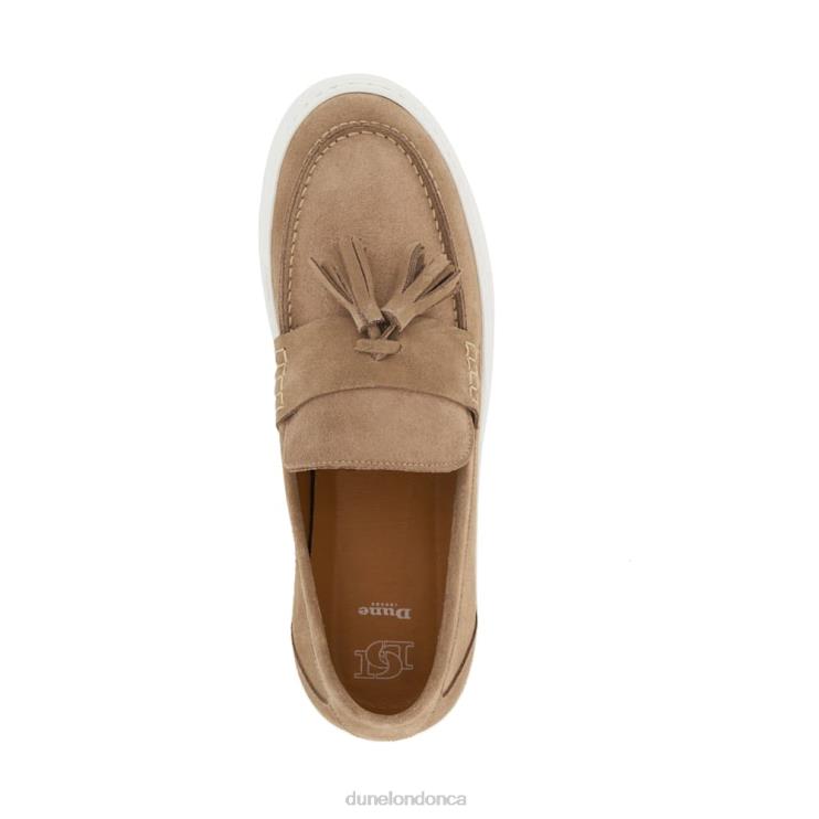 Dune London Beddow Men Tassel-Trim Casual Suede Loafers Taupe 2Z0DB699