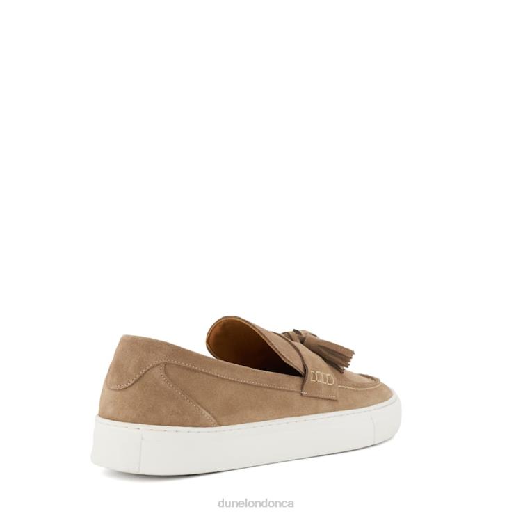 Dune London Beddow Men Tassel-Trim Casual Suede Loafers Taupe 2Z0DB699