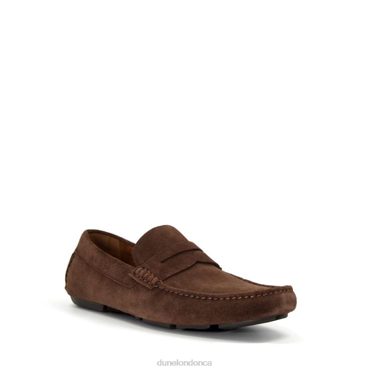 Dune London Bradlay Men Square-Toe Suede Moccasin Loafers Brown 2Z0DB885