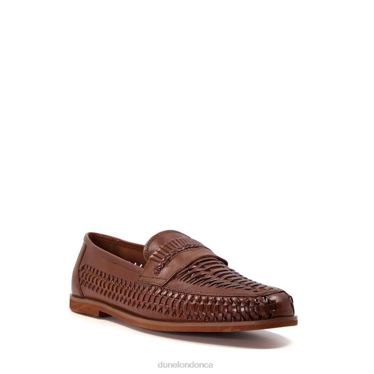Dune London Brighton Rock Men Woven Leather Loafer Tan 2Z0DB878
