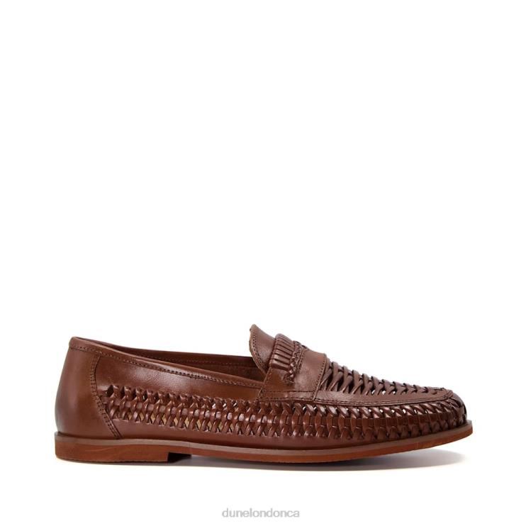 Dune London Brighton Rock Men Woven Leather Loafer Tan 2Z0DB878
