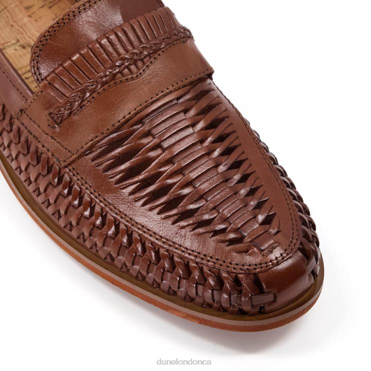 Dune London Brighton Rock Men Woven Leather Loafer Tan 2Z0DB878