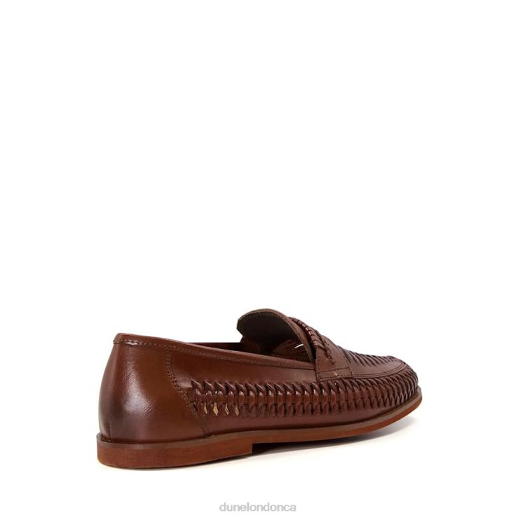 Dune London Brighton Rock Men Woven Leather Loafer Tan 2Z0DB878