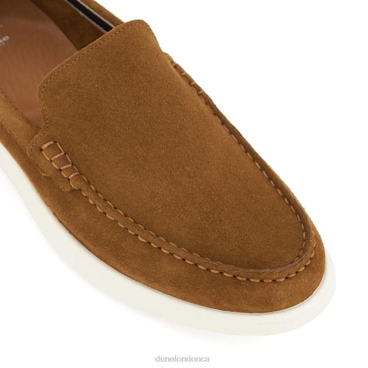 Dune London Buftonn Men Topstitch Casual Loafers Tan 2Z0DB695