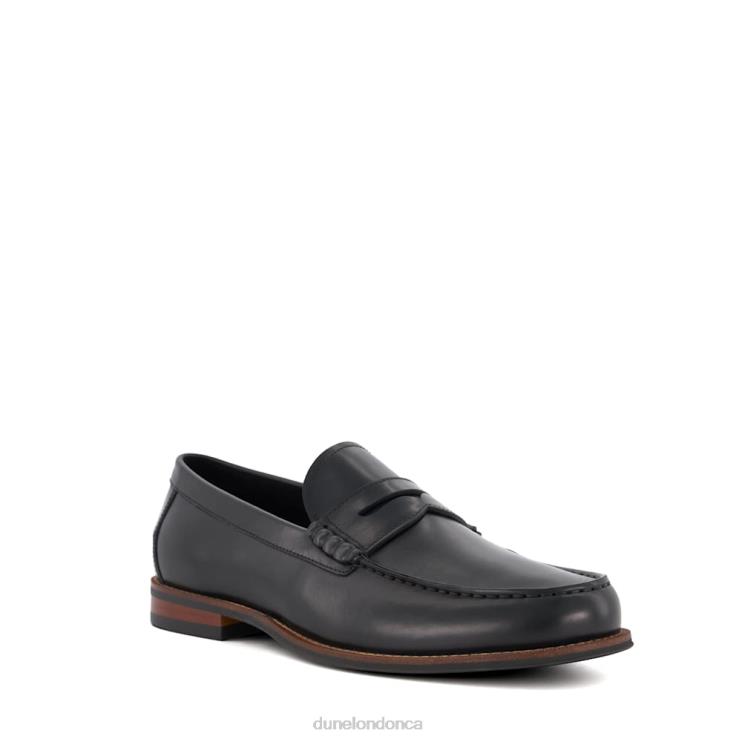 Dune London Samson Men Leather Penny-Trim Loafers Black 2Z0DB688