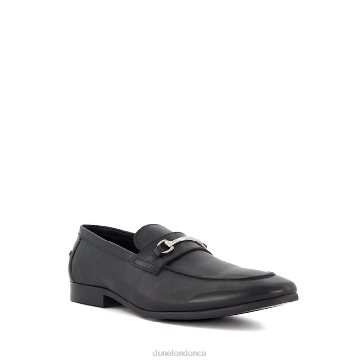 Dune London Shadows Men Leather Snaffle-Trim Loafers Black 2Z0DB757