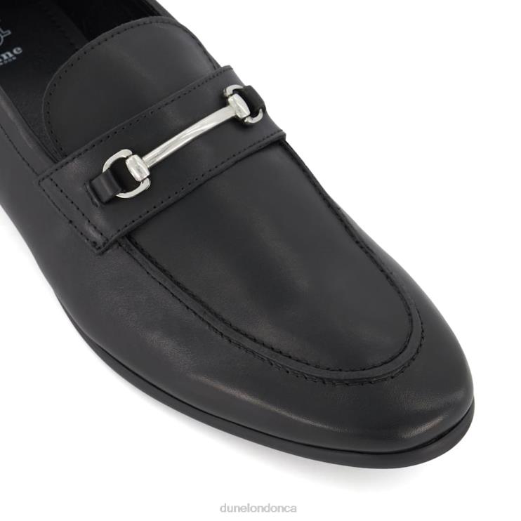 Dune London Shadows Men Leather Snaffle-Trim Loafers Black 2Z0DB757