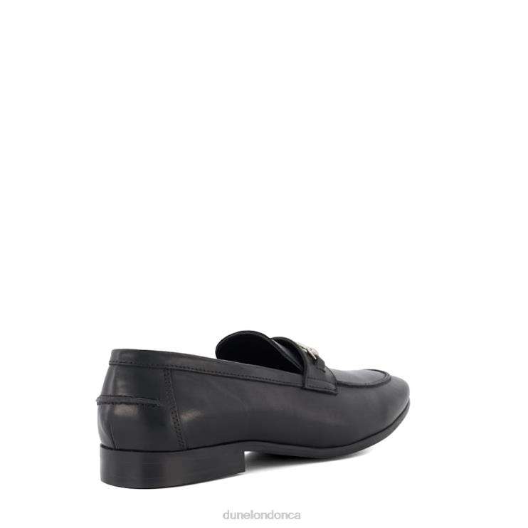 Dune London Shadows Men Leather Snaffle-Trim Loafers Black 2Z0DB757