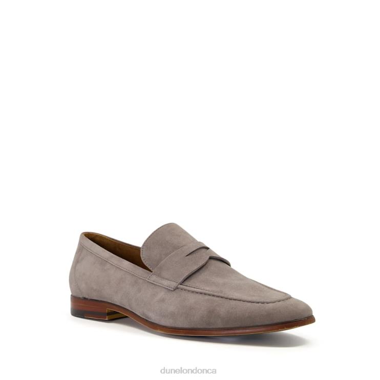 Dune London Silas Men Suede Saddle Loafers Grey 2Z0DB837