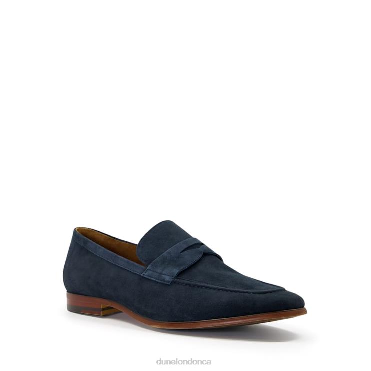 Dune London Silas Men Suede Saddle Loafers Navy 2Z0DB882