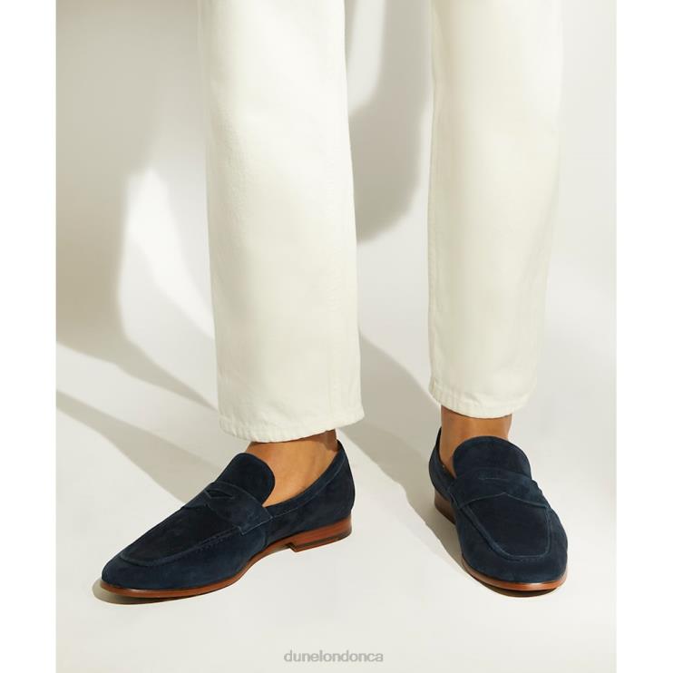 Dune London Silas Men Suede Saddle Loafers Navy 2Z0DB882