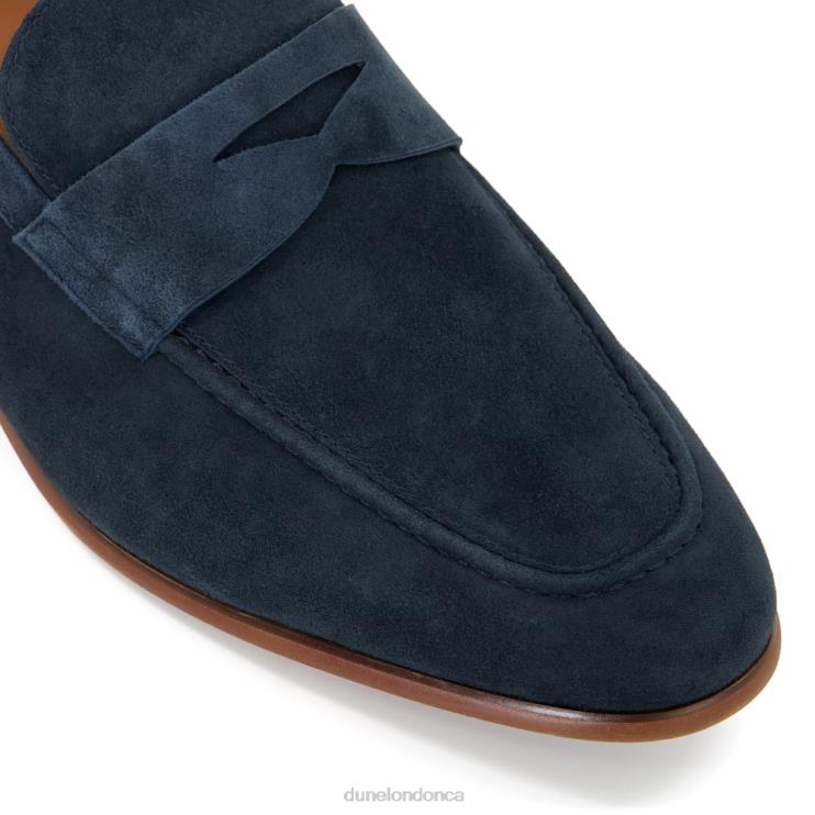 Dune London Silas Men Suede Saddle Loafers Navy 2Z0DB882