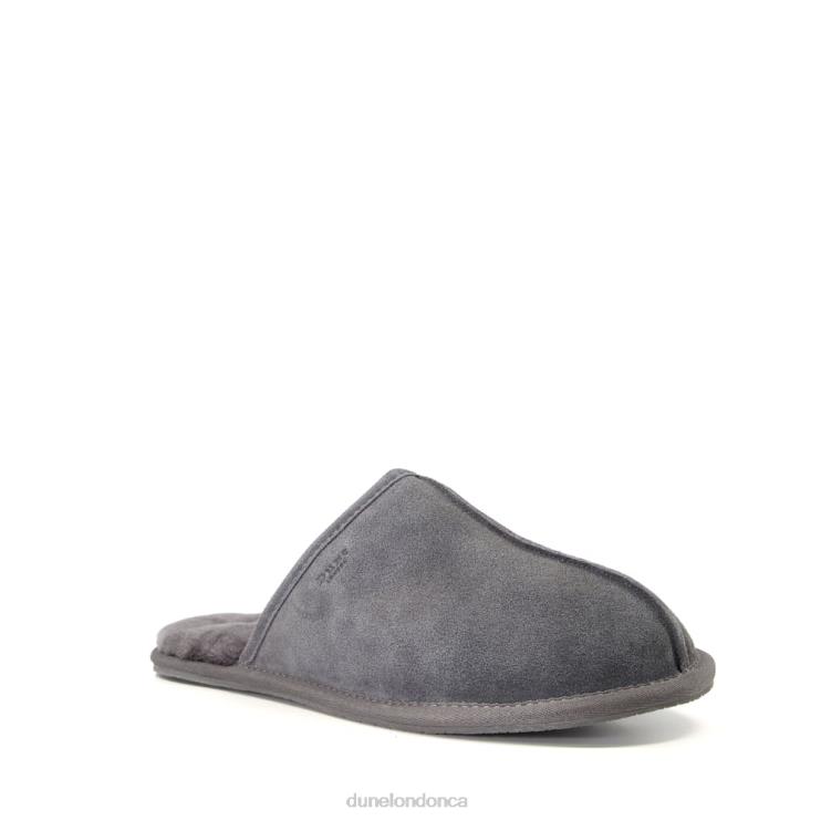 Dune London Forssee Men Closed-Toe Suede Slippers Grey 2Z0DB817