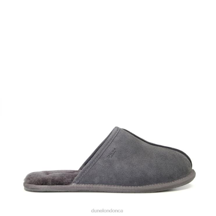Dune London Forssee Men Closed-Toe Suede Slippers Grey 2Z0DB817