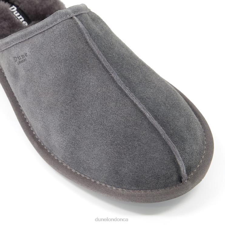 Dune London Forssee Men Closed-Toe Suede Slippers Grey 2Z0DB817