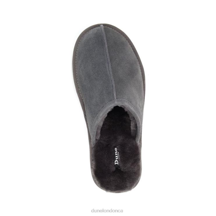 Dune London Forssee Men Closed-Toe Suede Slippers Grey 2Z0DB817