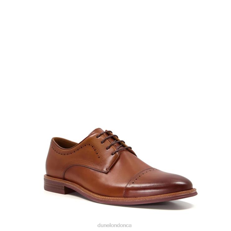 Dune London Savion Men Ombre Leather Lace-Up Derby Shoes Tan 2Z0DB678