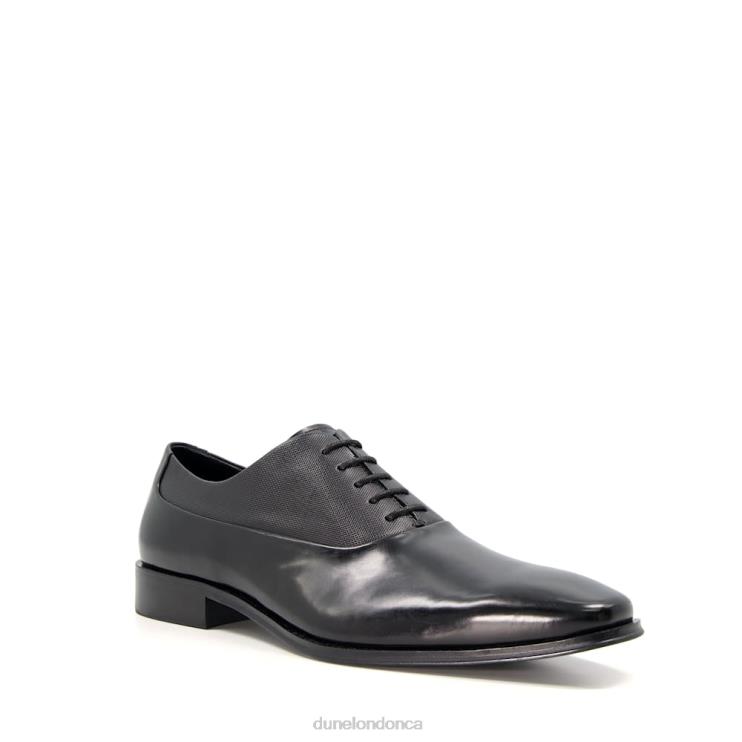 Dune London Selah Men Leather Lace-Up Oxford Shoes Black 2Z0DB843