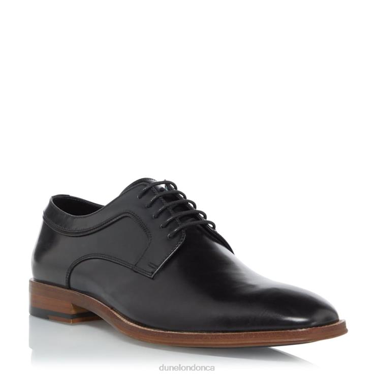 Dune London Sparrows Men Smart Leather Gibson Shoes Black 2Z0DB750