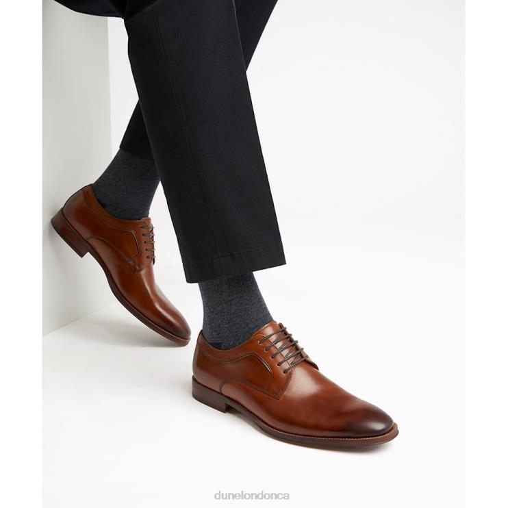 Dune London Sparrows Men Smart Leather Gibson Shoes Tan 2Z0DB855