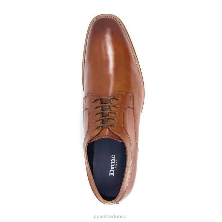 Dune London Sparrows Men Smart Leather Gibson Shoes Tan 2Z0DB855