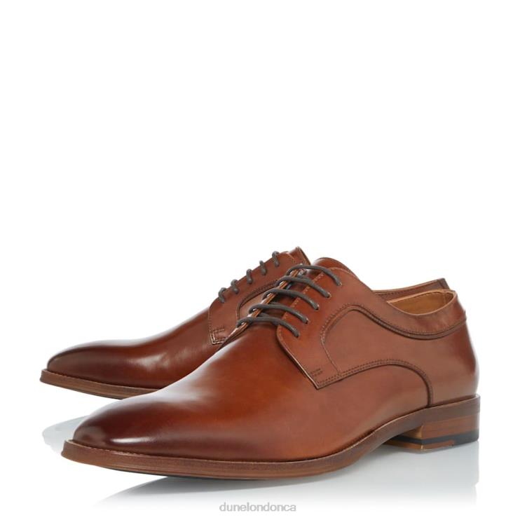 Dune London Sparrows Men Smart Leather Gibson Shoes Tan 2Z0DB855