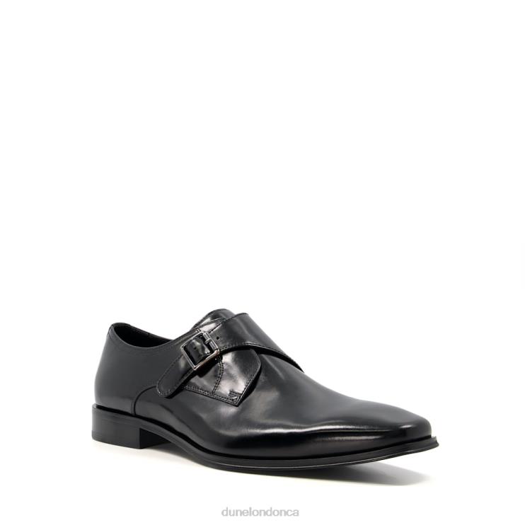 Dune London Stevie Men Leather Monk Shoes Black 2Z0DB825