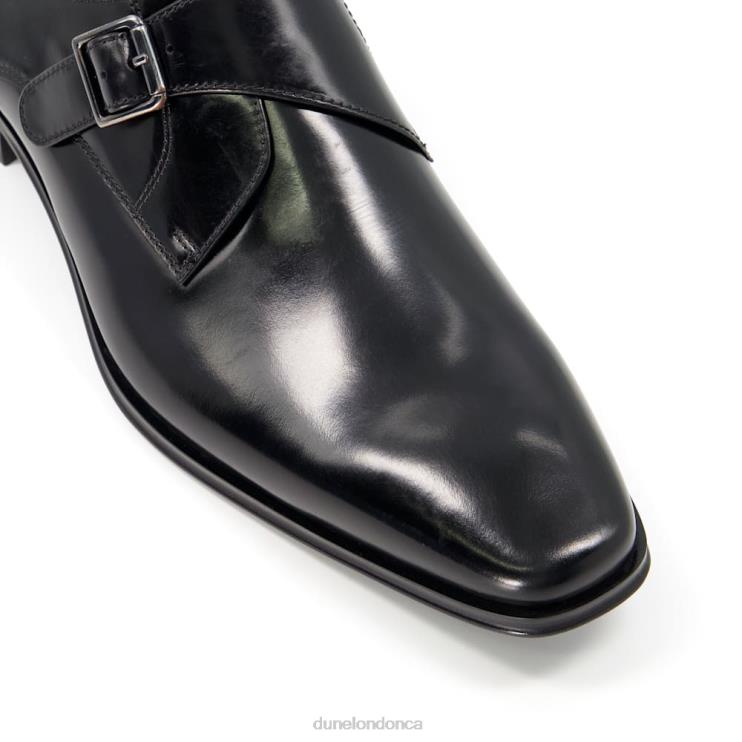 Dune London Stevie Men Leather Monk Shoes Black 2Z0DB825