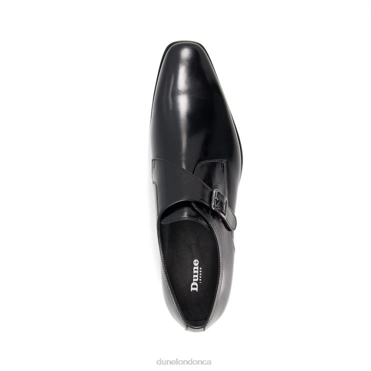 Dune London Stevie Men Leather Monk Shoes Black 2Z0DB825