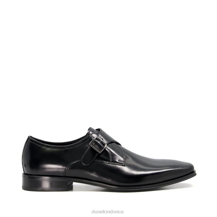 Dune London Stevie Men Leather Monk Shoes Black 2Z0DB825